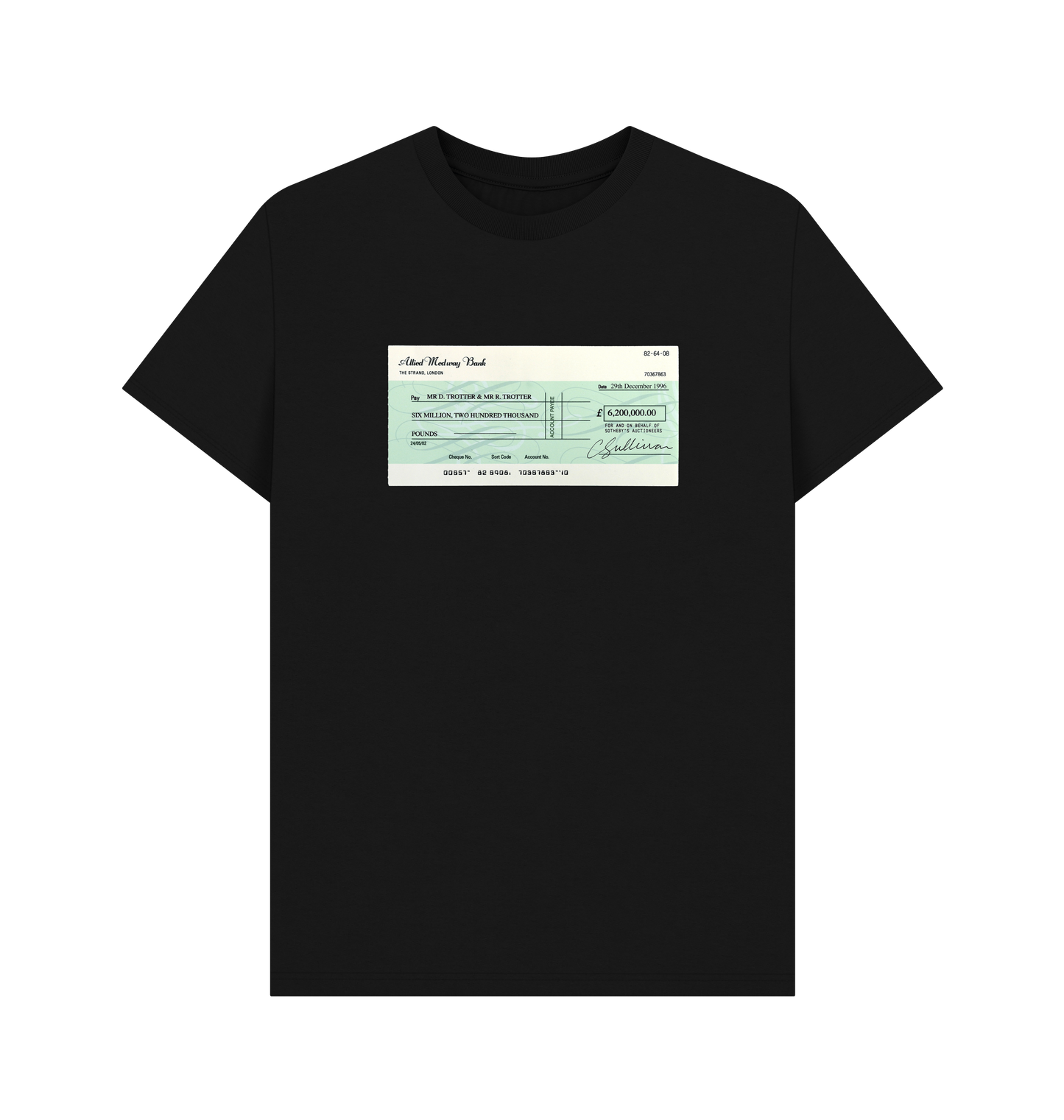 Black Printed T-shirt Front
