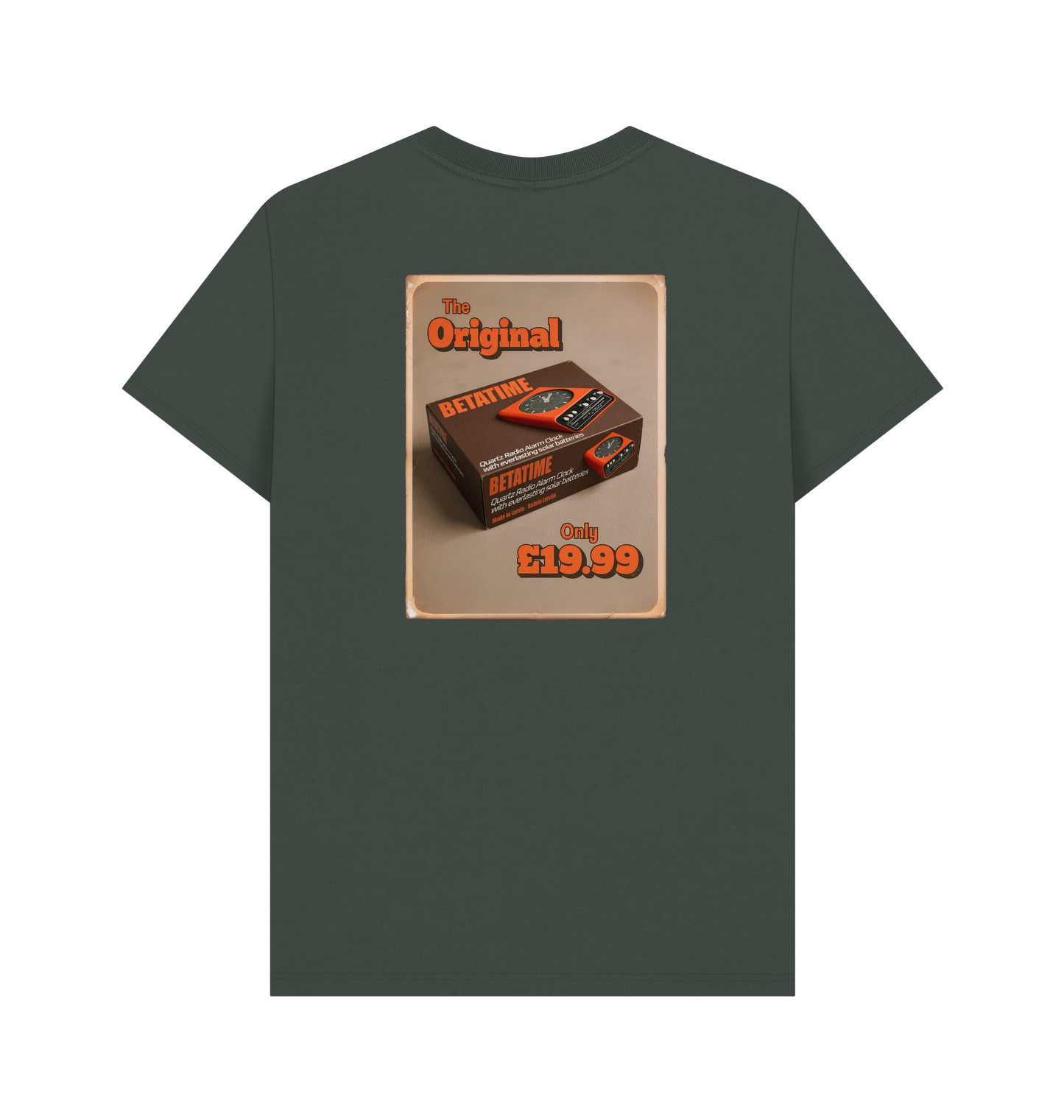 Dark Grey Printed T-shirt Back