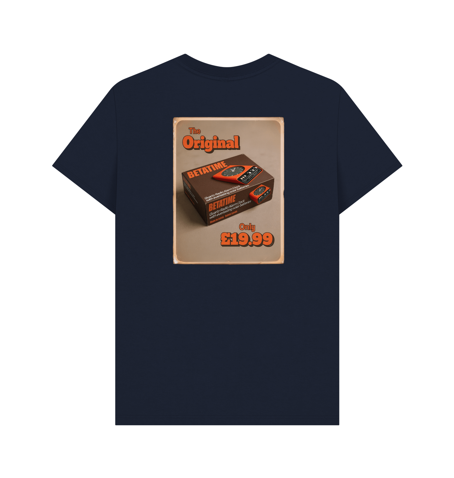 Navy Blue Printed T-shirt Back