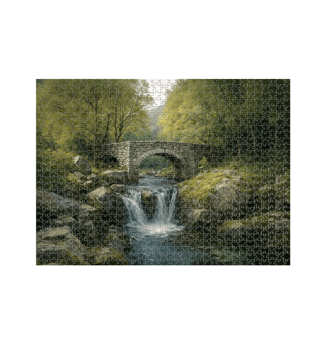 White 1000 Piece Jigsaw Puzzle Front