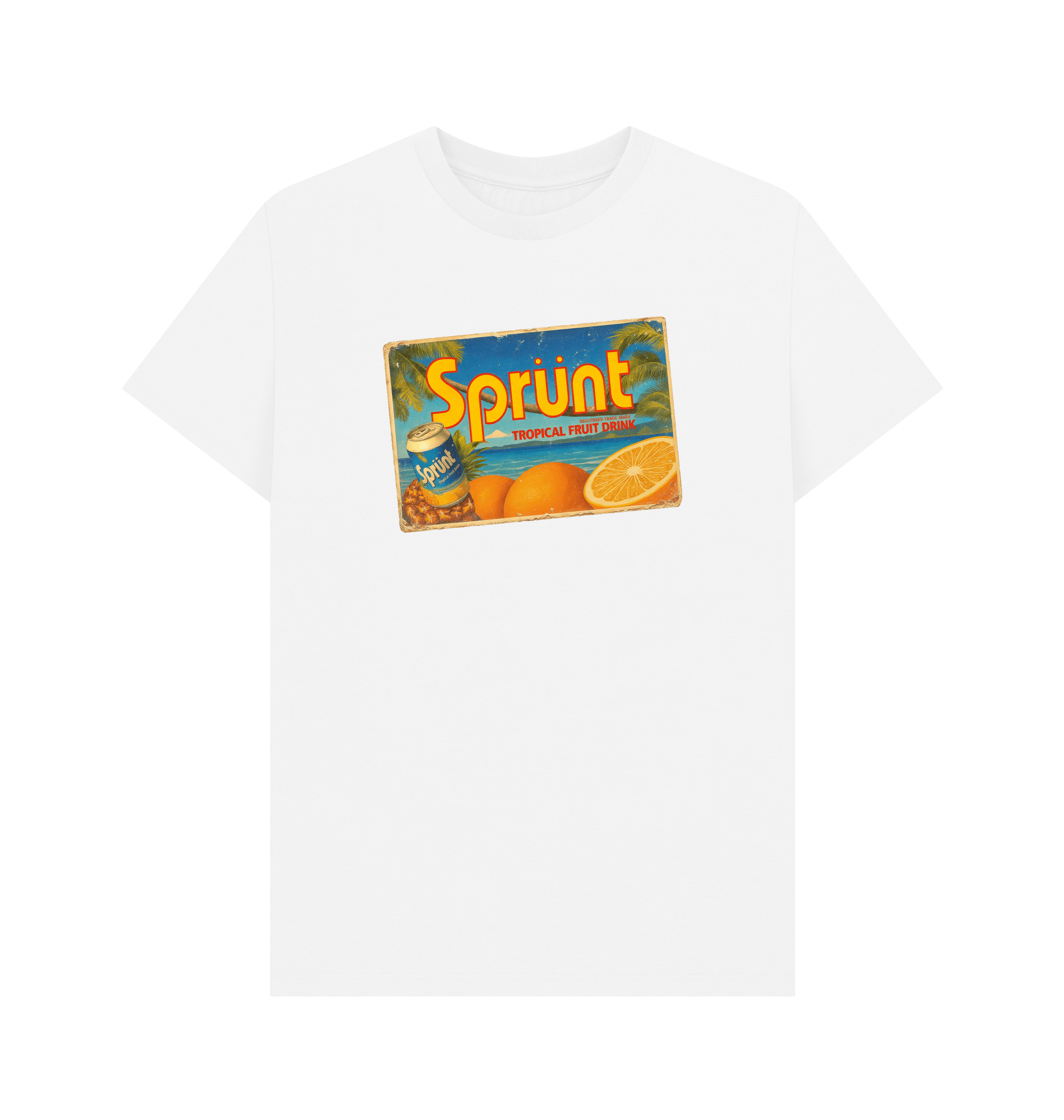 White Printed T-shirt Front