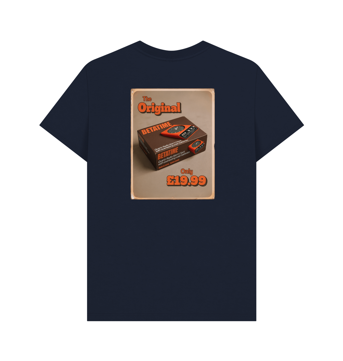 Navy Blue Printed T-shirt Back