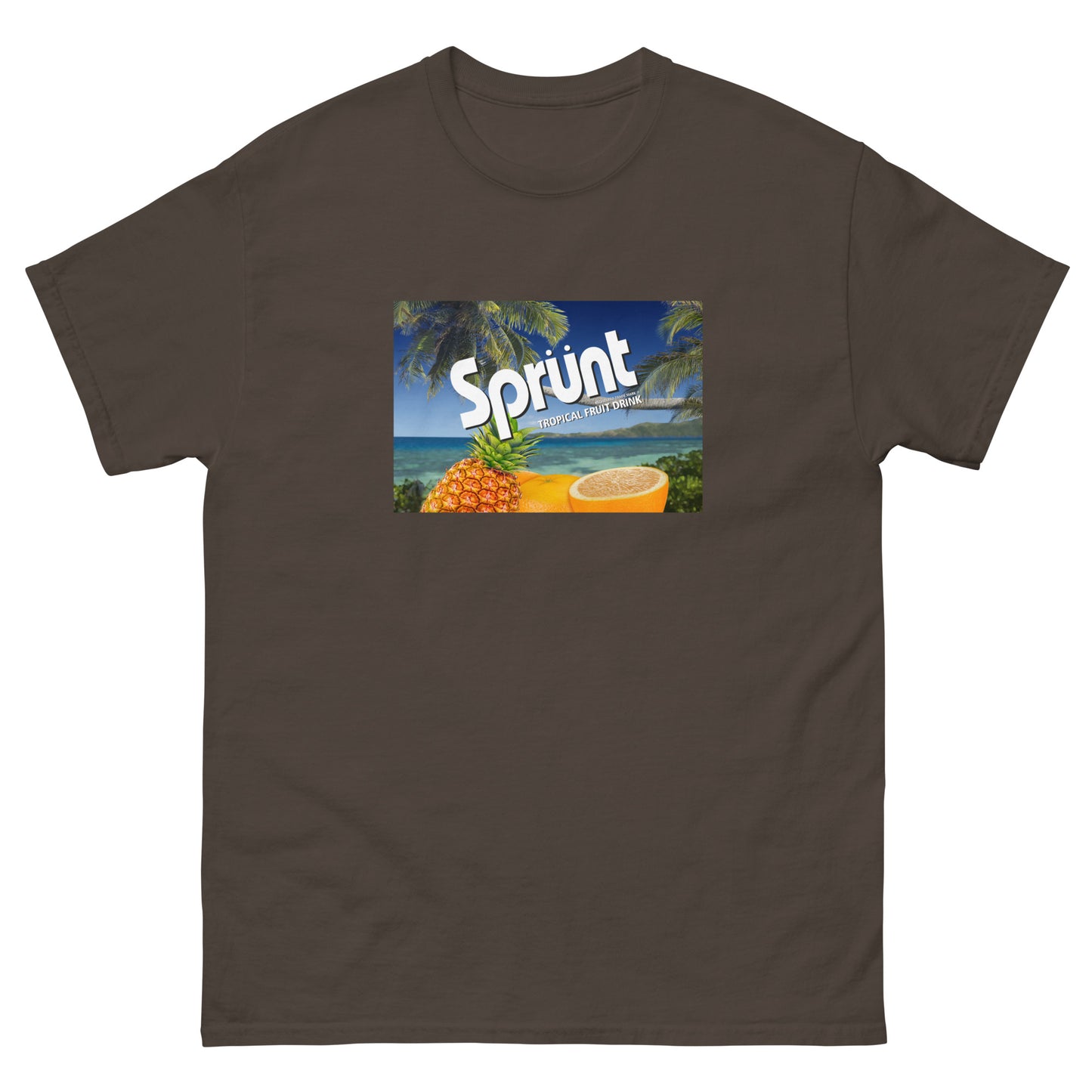 Sprunt remastered original artwork on a men's classic tee