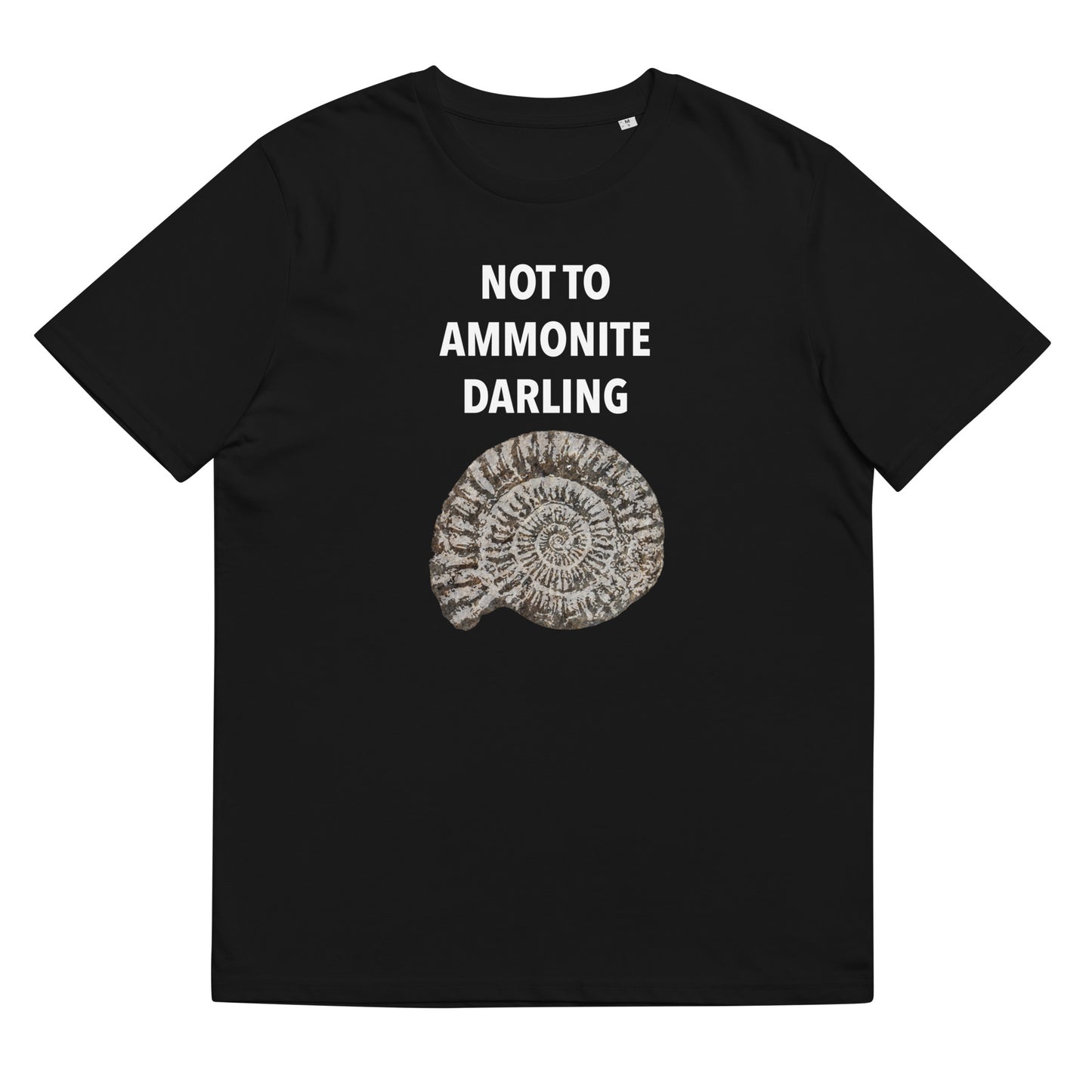 Ammonite Fossil fun unisex organic cotton t-shirt