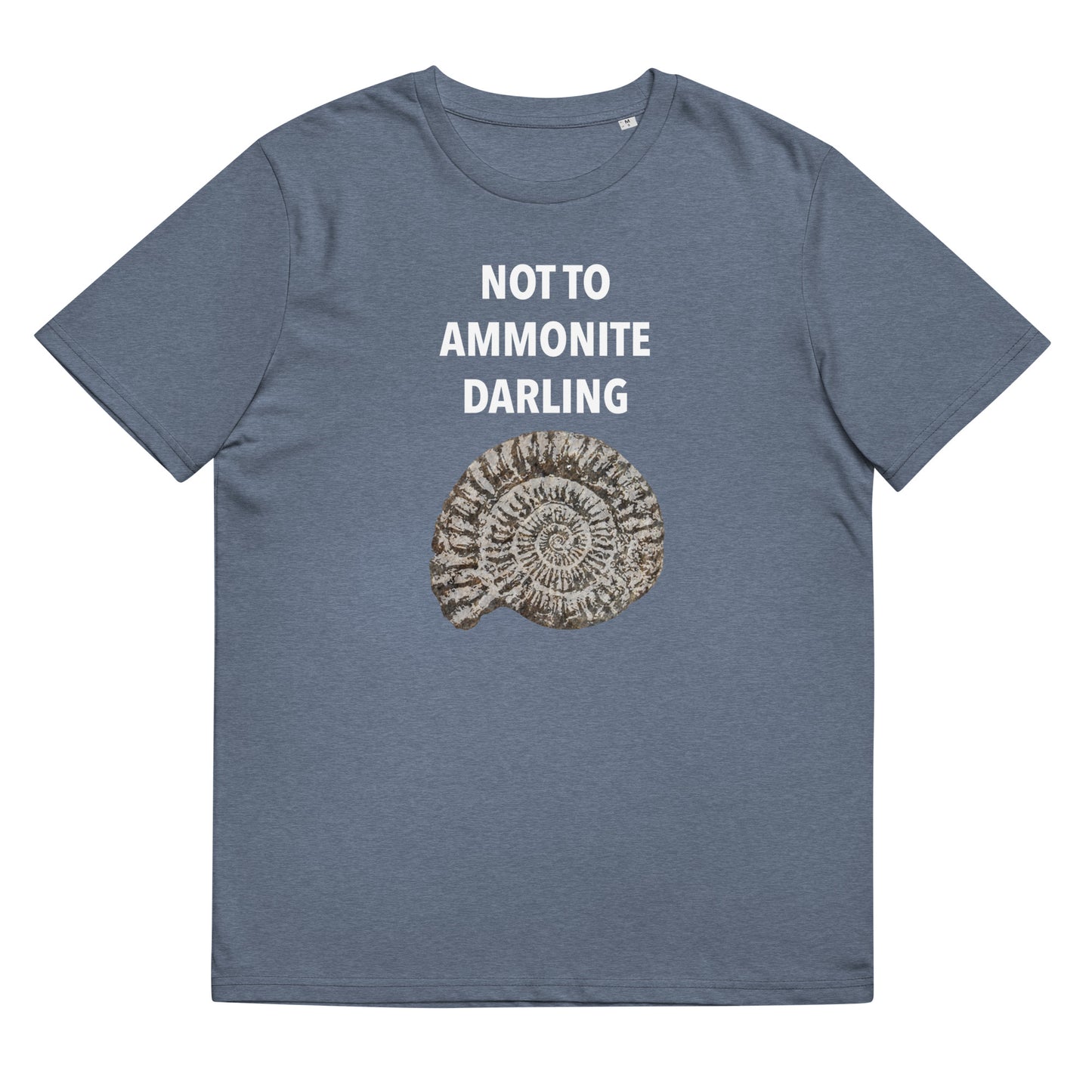 Ammonite Fossil fun unisex organic cotton t-shirt