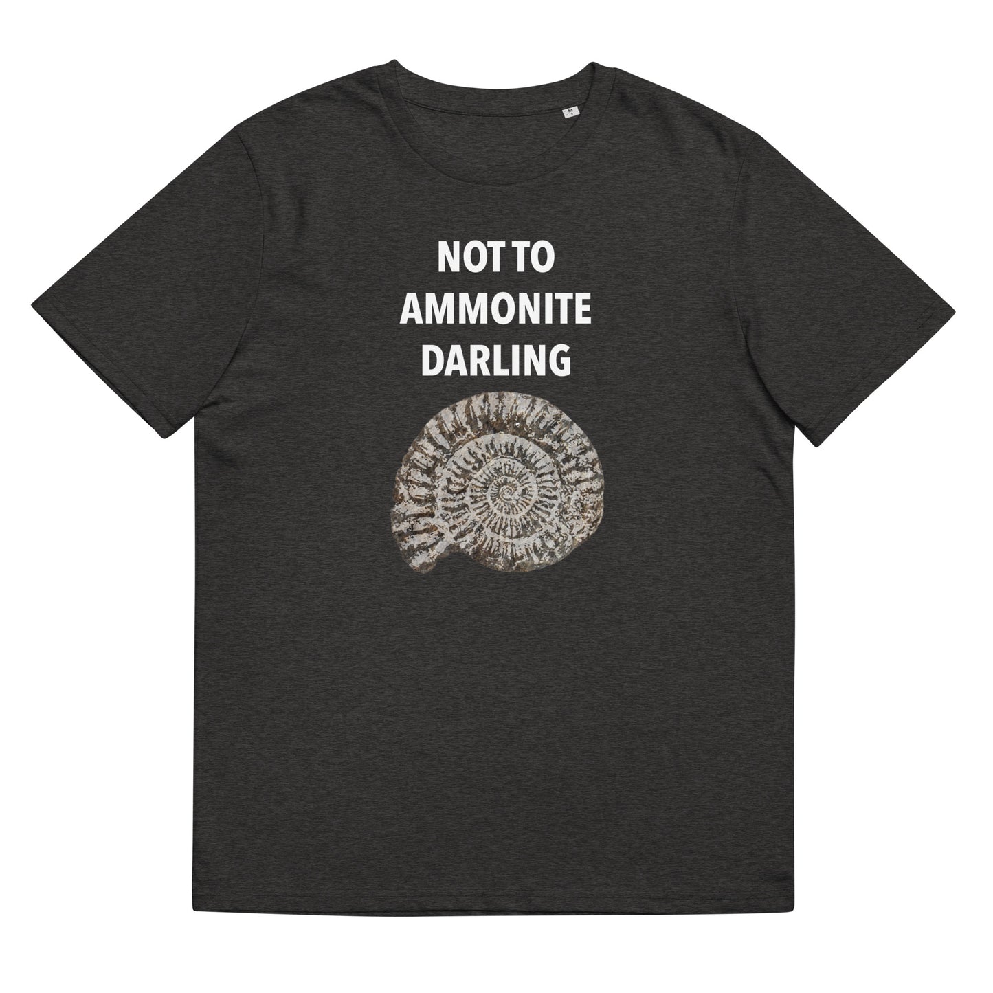 Ammonite Fossil fun unisex organic cotton t-shirt