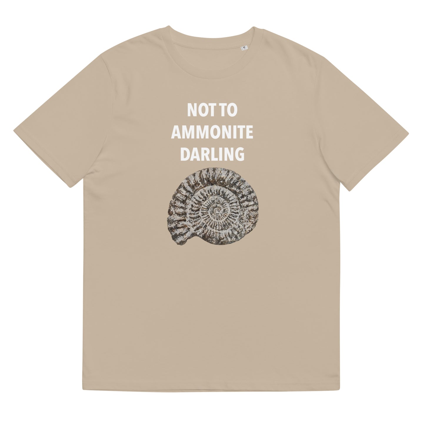 Ammonite Fossil fun unisex organic cotton t-shirt