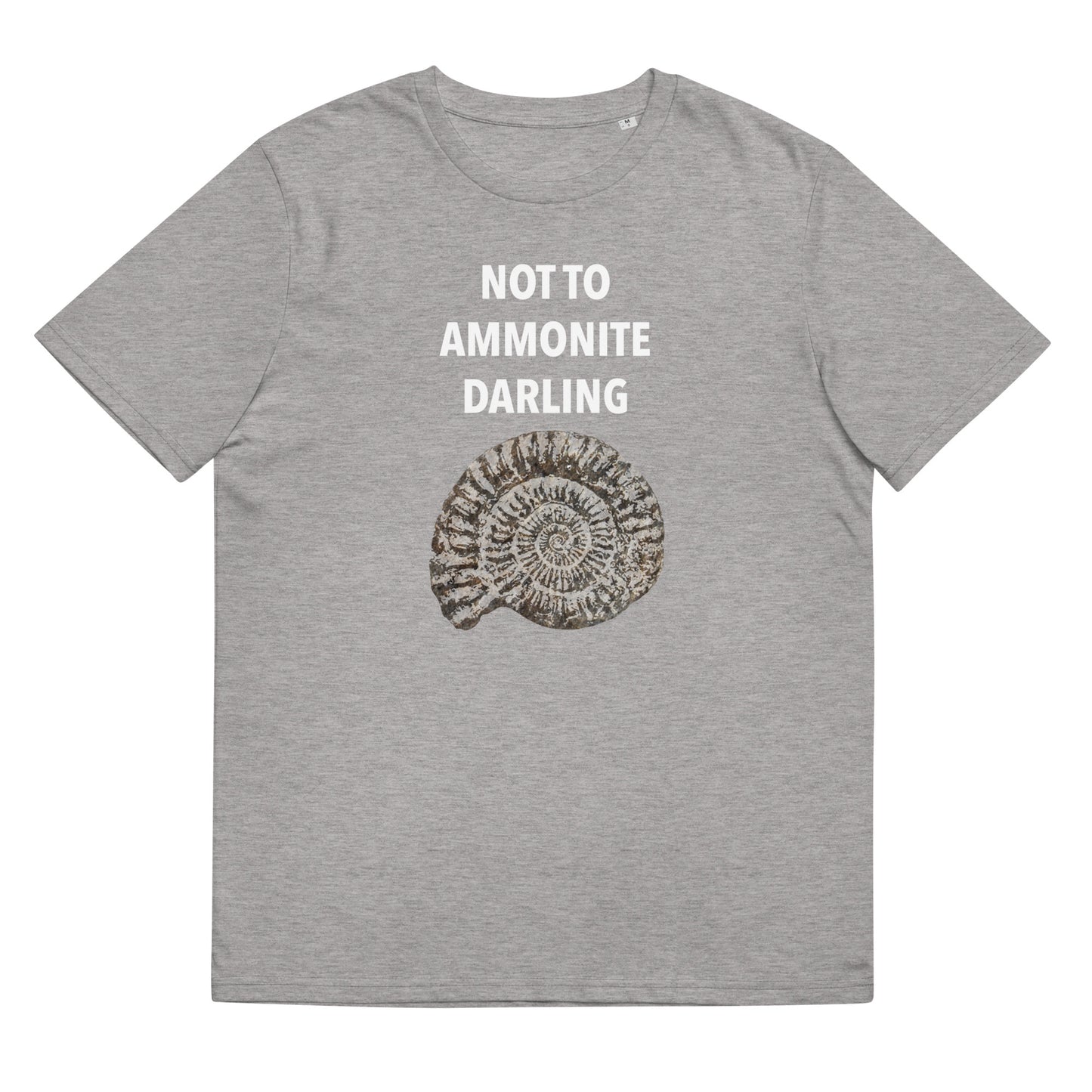 Ammonite Fossil fun unisex organic cotton t-shirt