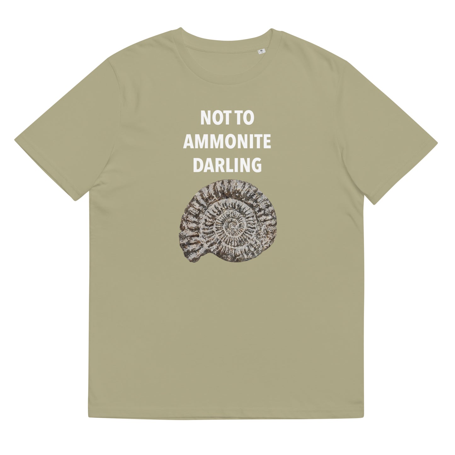 Ammonite Fossil fun unisex organic cotton t-shirt